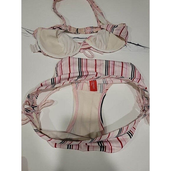 Striped ESPRIT BEACH Vintage 2pc Bikini SwimSuit Size XS-MEDIUM READ *SWIMBIN* - Picture 11 of 16